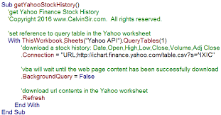 Stock Analysis With Access Sql And Excel Vba Yahoo Finance