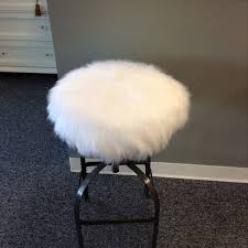 This stylish stool has a 250 lb. Faux Fur Luxury Shag Round Barstool Cover Kitchen Counter Etsy Bar Stool Covers Round Bar Stools Stool Covers