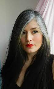 Layer up the gray like this chick by dying it on your upper or lower layers. Grey Highlights In Front Of Hair Novocom Top