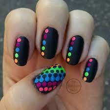 Maybe you would like to learn more about one of these? Black Rainbow Polka Dot Nails Dot Nail Designs Polka Dot Nails Dots Nails
