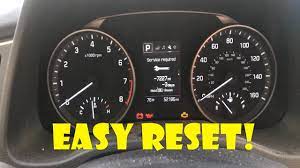 2018 Hyundai Elantra Reset Service Required Light Youtube