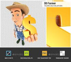 3d Farmer Holding Gold Dollar Sign In 2020 Dollar Sign Dollar Finance Tracker