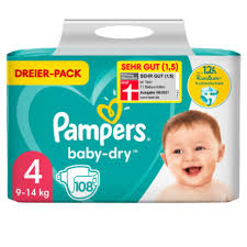 4, brauchen wirst du sie auf jeden fall, wenn nicht sofort, dann demnächst. Pampers Baby Dry Grosse 4 108 Windeln Bis Zu 12 Stunden Rundumschutz 9 14kg Babymarkt De
