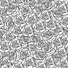 Photoshop tutorials by layer life. Rose Flower Seamless Pattern Outline Stock Vector Colourbox