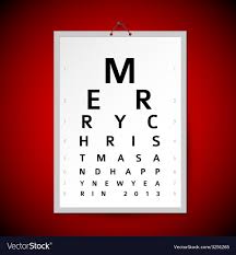 Christmas Eye Test Chart As Xmas Card