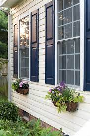 This video is the installation of a mayne planter box on a home with vinyl siding. Garden Party Place Of My Taste Vinyl Siding Window Flower Shutters Exterior