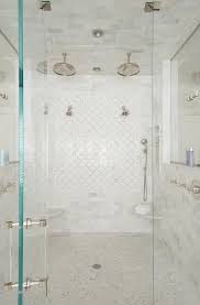 White Marble Arabesque Shower Accent Tiles Use A Light Gray Grout To Create A Stunning Contrast Around Marble Shower Floor Tile Shower Accent Tile Shower Floor