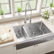 The speed of a microwave with innovative performance and versatility. 407r 18 Gauge Double Offset Stainless Steel Apron Style Kitchen Sink Overstock 30964996