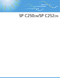Printer option device utility for metaframe auto create printer function. Manual Ricoh Sp C250dn Page 1 Of 208 English