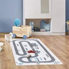 Avec un tapis avec planètes ou circuit automobile, votre petit. Tapis Enfant Circuit 140x70 Home Deco Kids