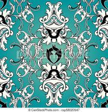 Pamime square throw damask floral pattern royal flowers black white background a pillow case cover decorative cushion for home 20x20inches(50x50cm) pillowcase. Damask Floral Seamless Pattern Light Blue Background Wallpaper With Black White Scroll Swirl Leaves Damask Flowers And Canstock