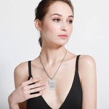 MeMeDIY Personalized Dog Tag Necklace Engraving Name Customized Necklace  Pendant Chain For Men Women Stainless Steel jewelry, Bundle With 4 Items: 2  Chains, Keychain, Silencer (Silver Color) : Amazon.co.uk: Fashion