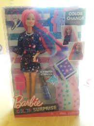 Use the included elastics to create even more unique 'dos, adding braids, ponytails and undo's. Barbie Color Surprise Doll With Color Changing Hair Hair Stencils Walmart Com Walmart Com