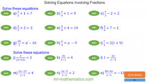 Maybe you would like to learn more about one of these? Revising Solving Equations With Fractions Mr Mathematics Com
