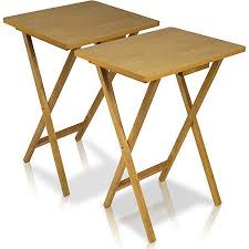 Furinno Easi 12081be Folding Tv Tray Table 2 Pc Set Beech Walmart Com Tv Tray Table Folding Tv Trays Tv Tray Set