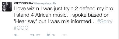 Seyi shay was one of the singers, and she used the challenge to diss singer tiwa savage. Seyi Shay Says One Dance Was Wizkid S Song Wizkid Responds She Lied Bellanaija