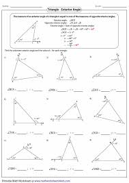 One common property about triangles is that all three interior angles add up to 180 degrees. Triangles Worksheets Triangle Worksheet Teaching Geometry Angles Worksheet