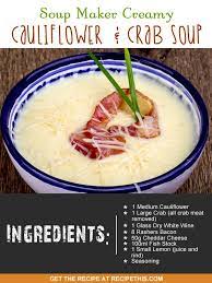Recipe This Soup Maker Cauliflower Soup Recipe Soup Maker Recipes Soup Maker Crab Soup