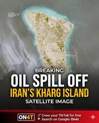 BREAKING: A suspected oil spill spanning tens of square kilometres appears  in Copernicus Sentinel-1, -2 and -3 imagery west of Iran's Kharg Island.