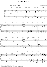 Take Five Sheet Music Digital Sheet Music Jazz Guitar Lessons
