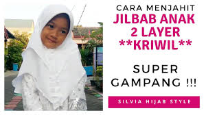 Tutorial hijab anak dari jilbab paris segi empat | farhana fh pada video kali ini saya akan. Cara Menjahit Jilbab Anak Simple Tutorial Jilbab 2 Layer Youtube