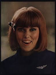 1968 AMERICAN AIRLINES Party Girl Stewardess Sandy Norris 2 Page VINTAGE AD