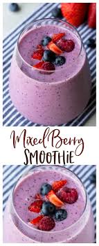 Mixed Berry Smoothie Smoothie Recipes With Yogurt Mixed Berries Smoothie Recipes Fruit Smoothie Recipes