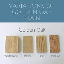 Red oak stain turns a coral shade. How 10 Different Stains Look On Different Pieces Of Wood Within The Grove Golden Oak Stain Weathered Oak Stain Golden Oak Wood Stain