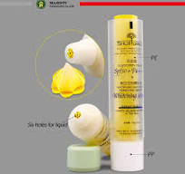 Unique Dual Chamber Empty PP Plastic Tube 80ml Screw Skincare Cosmetic  Packaging Body Lotion Hand Cream Flower Nozzle