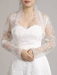 Find the perfect fit lace wedding dresses collection of another reason why brides prefer lace wedding dress is that it is a very graceful fabric that hides every lump and bumps, and makes the brides look. Lace Wedding Jacket Bolero White Scalloped Open Front Sheer Bridal Bolero Shrug Milanoo Com