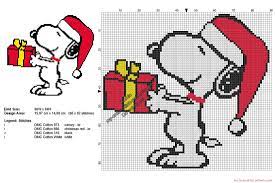 Unlike many other sites, we give you the pictures, the patterns and the code absolutely free. Christmas Snoopy With A Present Free Cross Stitch Pattern 88x82 Free Cross Stitch Patterns Simple Unique Alphabets Baby