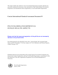Pdf Polychlorinated Biphenyls Human Health Aspects