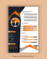 Find out how to write one with our stunning personal profile examples. Personal Profile Template Modern Elegant Contrast Decor Free Vector In Adobe Illustrator Ai Ai Format Encapsulated Postscript Eps Eps Format Format For Free Download 1 43mb