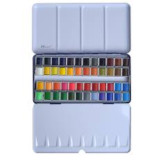 Meeden Art Watercolor Tin Palette Paint Set With 48 Colors Half Pan Paints Portable Watercolor Paint Set Nav Watercolor Paint Set Watercolor Supplies Paint Set