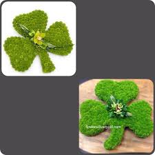 Shamrock Green Funeral Tribute Flowers Funeral Flowers Green Funeral Flowers