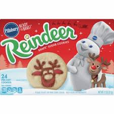 Around the holidays i went to pick up a package of pillsbury ready to bake sugar cookies (tried to take the easy way out of holiday baking!) and i couldn't believe my eyes when i saw all the potential. Pillsbury Ready To Bake Reindeer Shaped Sugar Cookies 8 5 Oz Mariano S