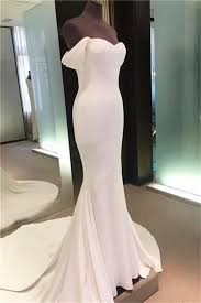 White Off The Shoulder Long Mermaid Simple Prom Dresses Wedding Dresses Z0494 White Prom Dress Mermaid Simple Prom Dress Mermaid Dresses