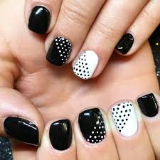 Black And White Nail Art For Short Nails Pretty And Simple Nail Designs For Short Nails Worth Trying Simple Nails Winter Nail Designs Simple Nail Designs