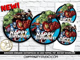 Mira los tráilers y descarga la película para disfrutar desde tu hogar. Avengers Endgame Cake Topper Or Centerpieces Instant Download Oh My Party Studio
