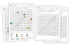 Hundertertafel zum ausdrucken und klappen. Arbeitsblatter Fur Mathematik In Der Grundschule Klasse 1 Bis 4