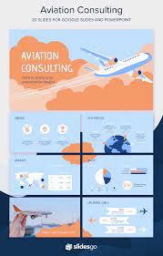 Customize Our Modern Google Slides Theme And Powerpoint Template To Present Your Aviation Consulting S Maket Prezentacii Shablony Power Point Dizajn Prezentacii