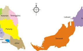 Kosong peta semenanjung malaysia | domain publik vektor. Peta Semenanjung Malaysia Kosong Berwarna