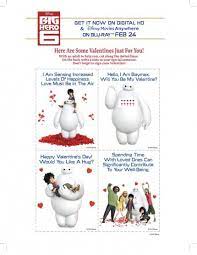 Big Hero 6 Valentines To Print Big Hero Disney Valentines Disney Movie Rewards