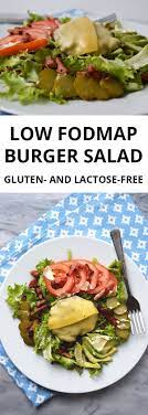 Low Fodmap Burger Salad Healthy And Low Carb Recipe Fodmap Lunch Fodmap Recipes Fodmap Friendly Recipes