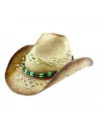 Western Cowboy Toyo Outback Hat W Green Beaded Hat Band C2125h241xt Outback Hat Hats For Men Mens Hats Fashion