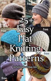 The loom knit basic beanie includes a video tutorial plus written pattern. Easy Hat Knitting Patterns In The Loop Knitting Knit Hat Pattern Easy Hat Knitting Patterns Knitting Patterns Free Hats