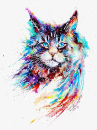 Aquarelle De Chat Watercolor Cat Cat Painting Cat Art