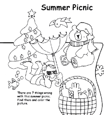 Download this 12 sheet coloring book for children about summertime. Summer Picnic Coloring Page Crayola Com