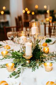 Perfect Winter Wedding Table Decoration Ideas With Gold White And Green Winter Wedding Centerpieces Affordable Wedding Centerpieces Wedding Table Centerpieces