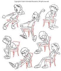 Sketchbook Exercise Posing A Tired Man In A Chair Character Design Animation Character Drawing Illustration Character Design